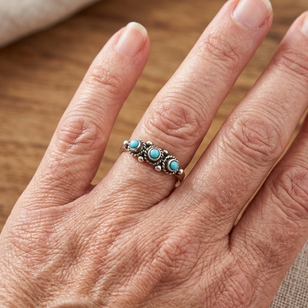 Bohemien vintage turkoois ring