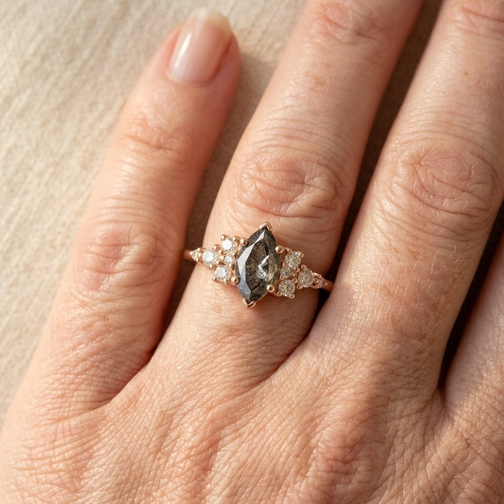 Rosé vergulde synthetische zirkonia ring