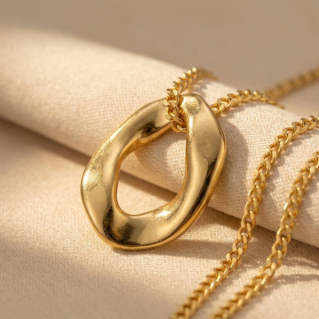 Gebeeldhouwde golf ketting