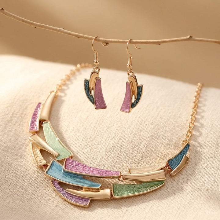 Geometric Link Earrings