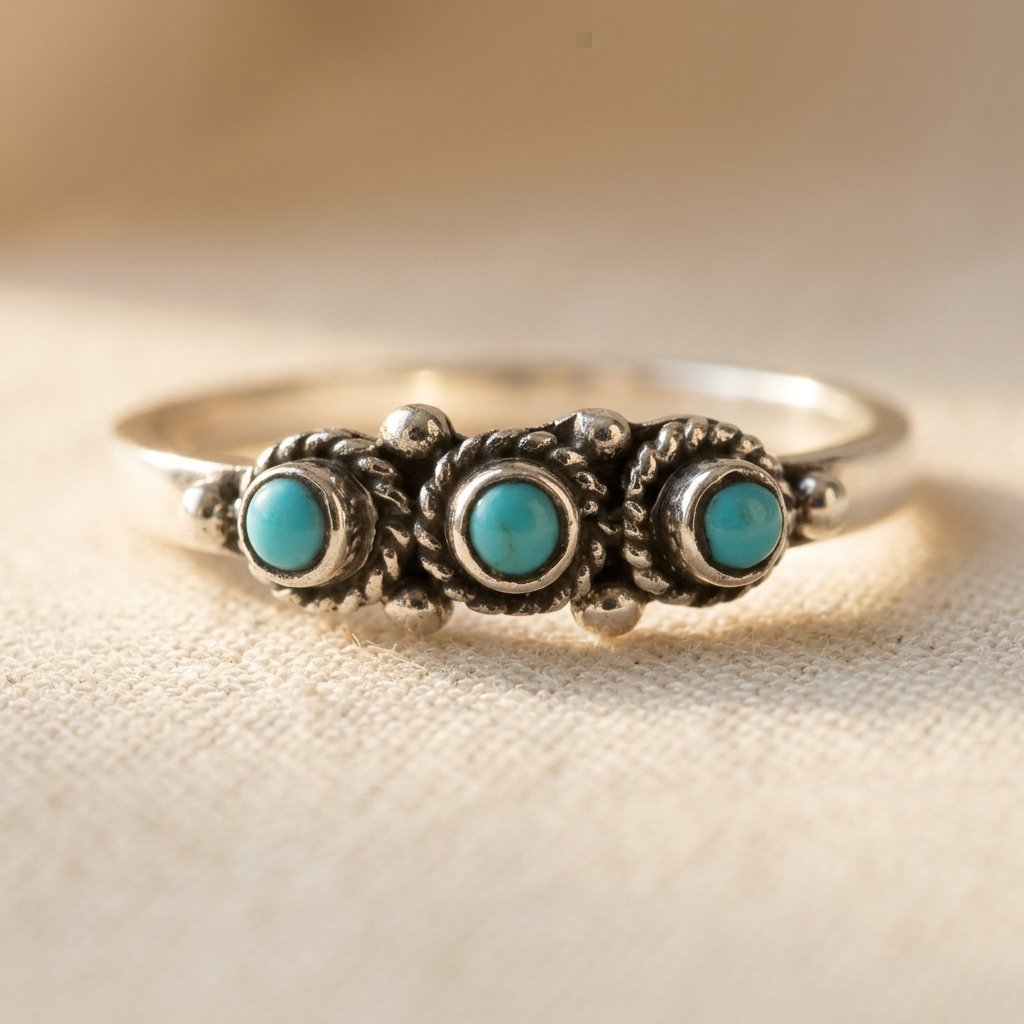 Bohemien vintage turkoois ring