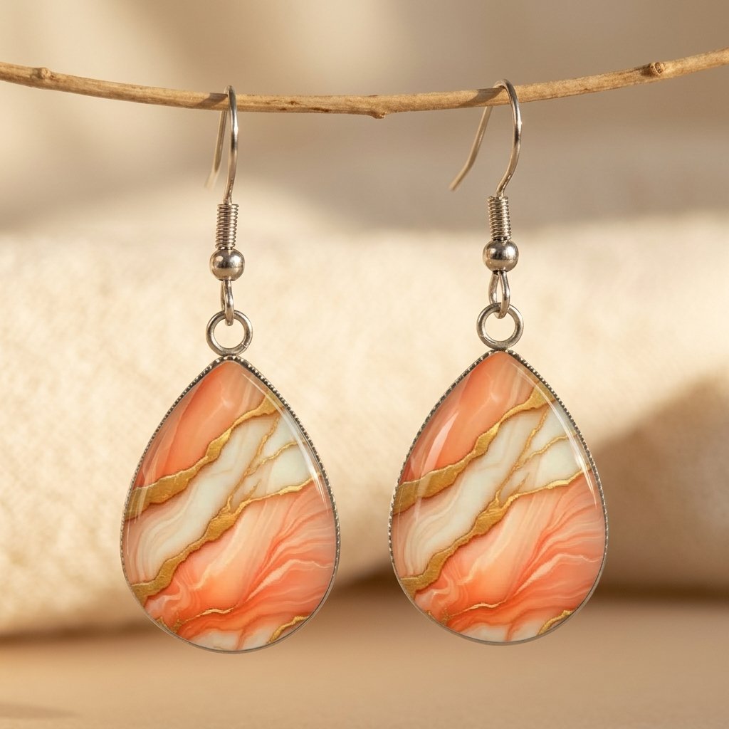 Sunset Geode Earrings