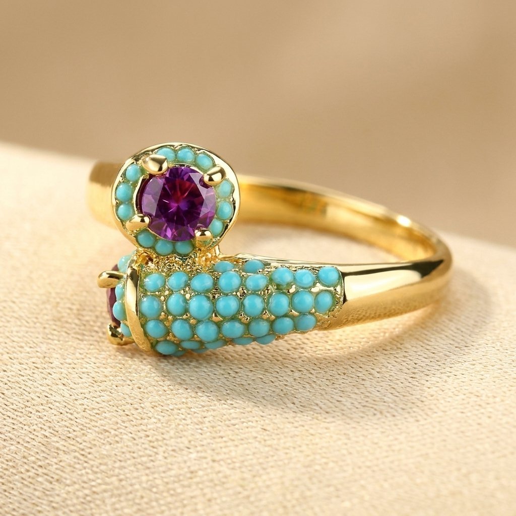 Turkooizen minimalistische ring