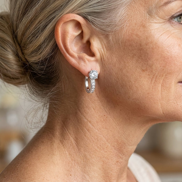 Channel Huggie Earrings