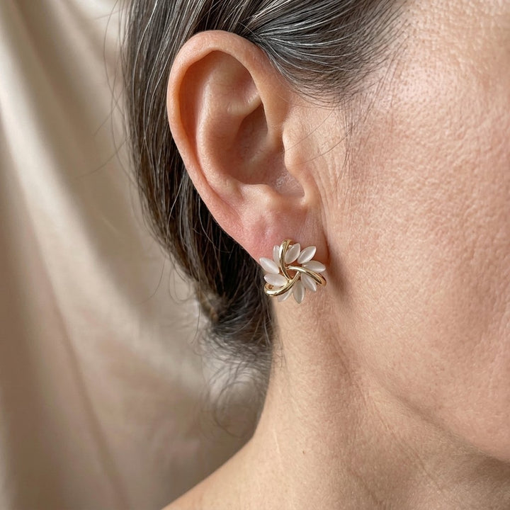 Opal Petal earrings