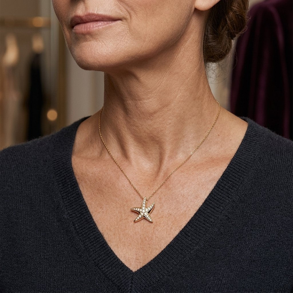 Oceaan zirkonia ketting met hanger