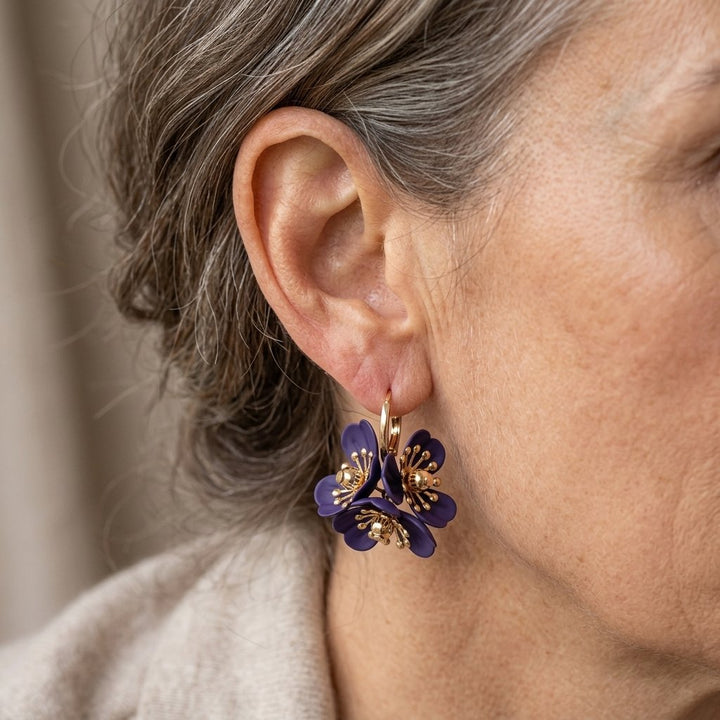 Statement Retro Colorful Flower Tassel Earrings