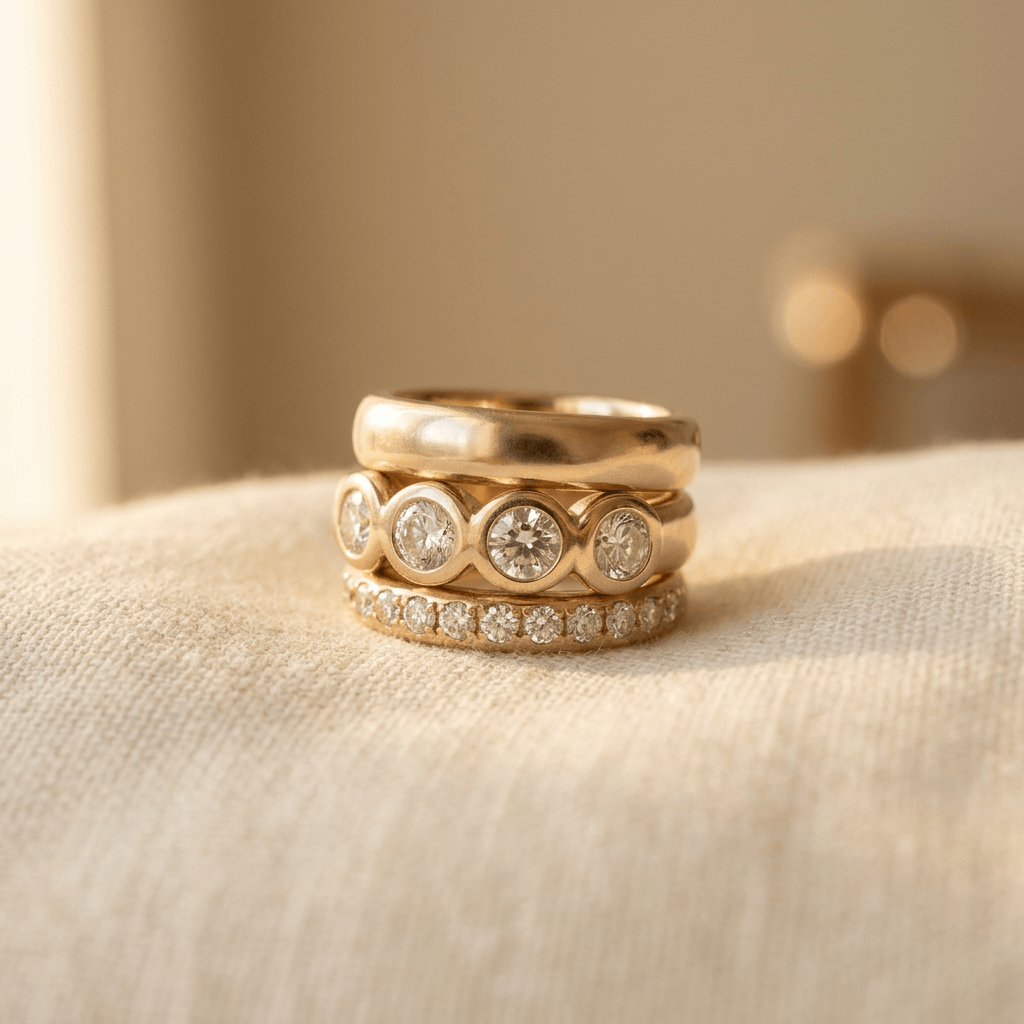 Radiance goudkleurige stapelring