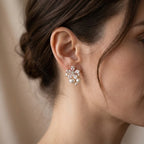 Vintage pareloorbellen met vijfbladige bloem