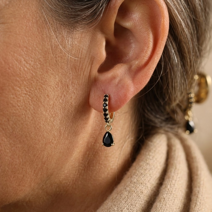 Cubic Zirconia Water Drop Teardrop Earrings