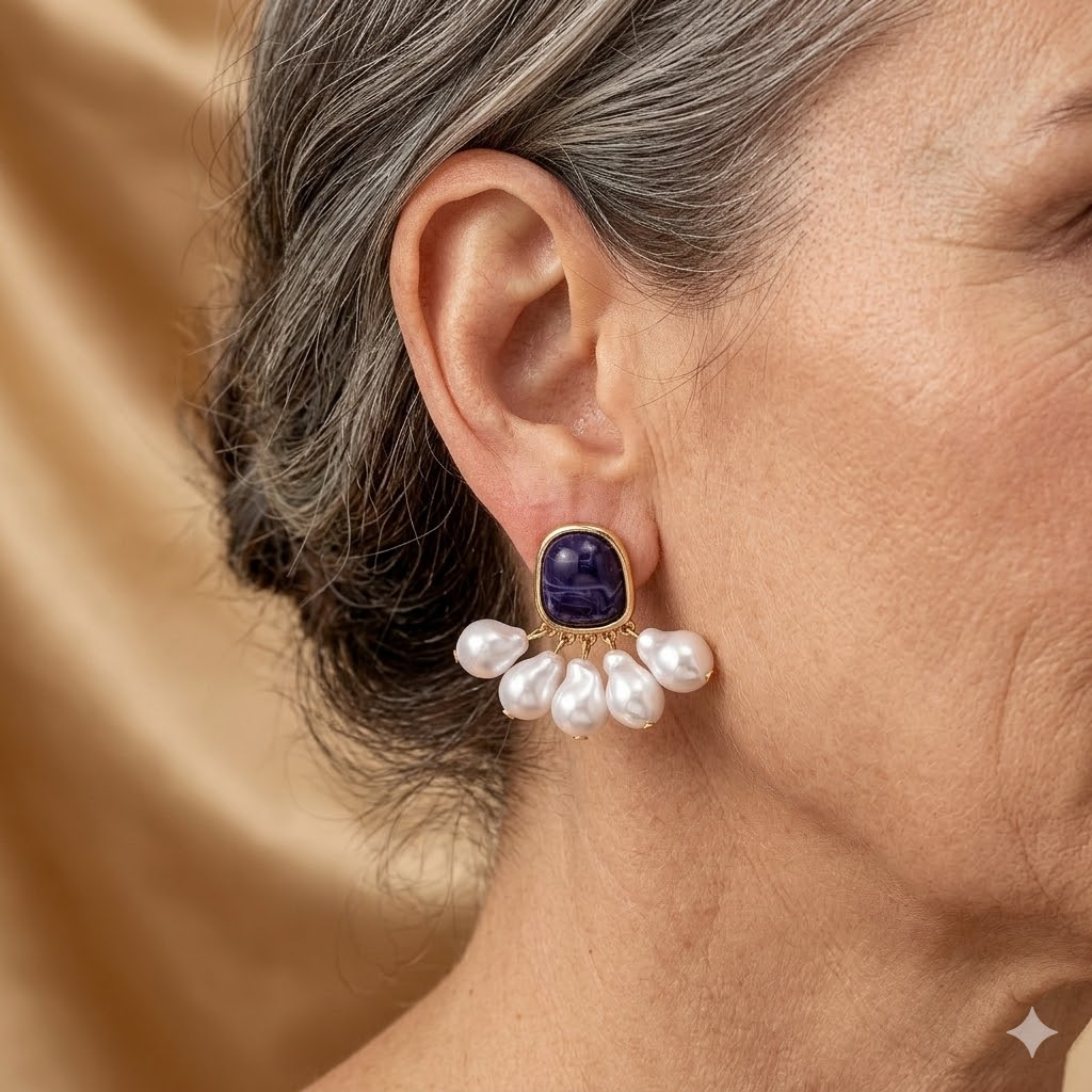 Vintage French Pearl Drop Earrings