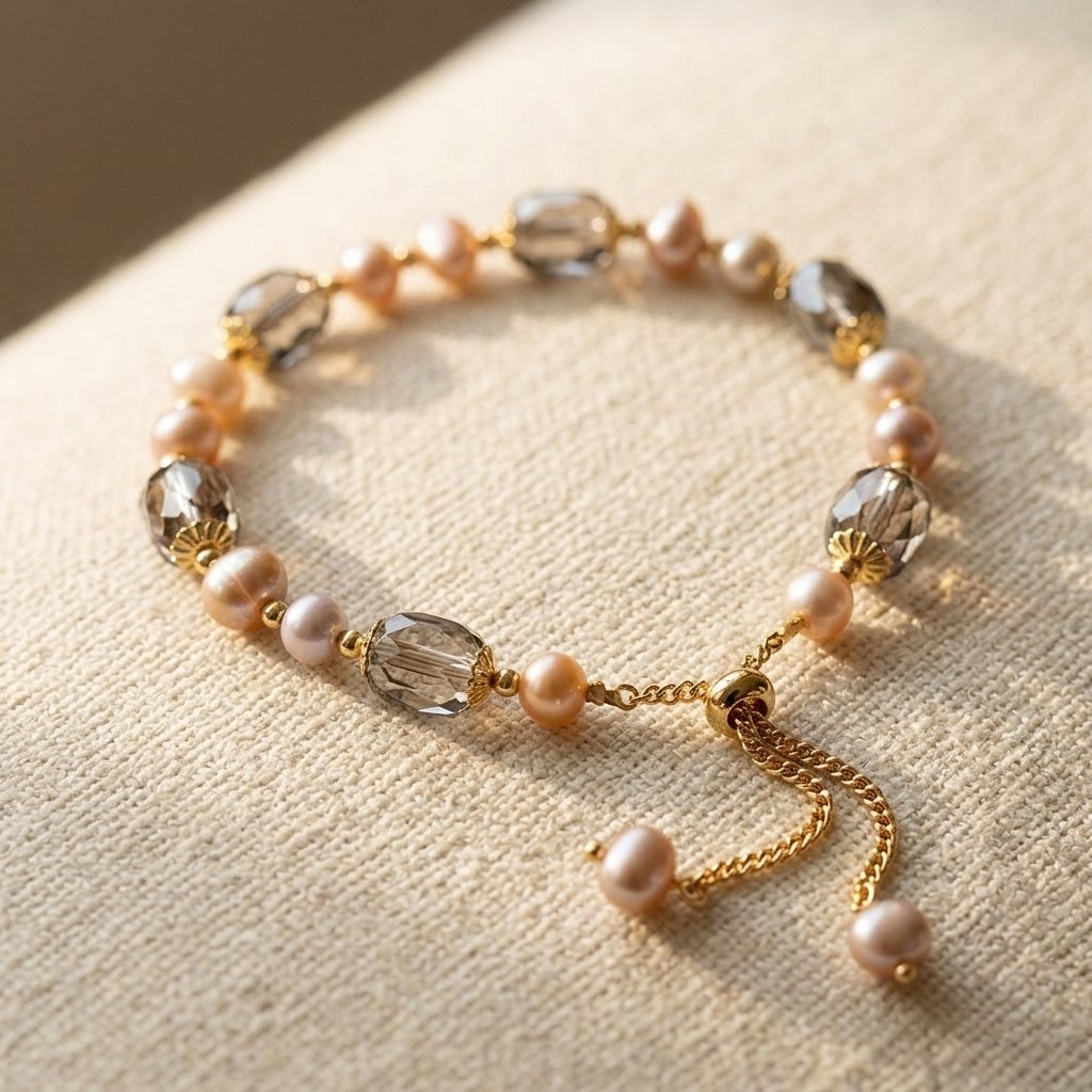 Franse retro armband met paars kristal