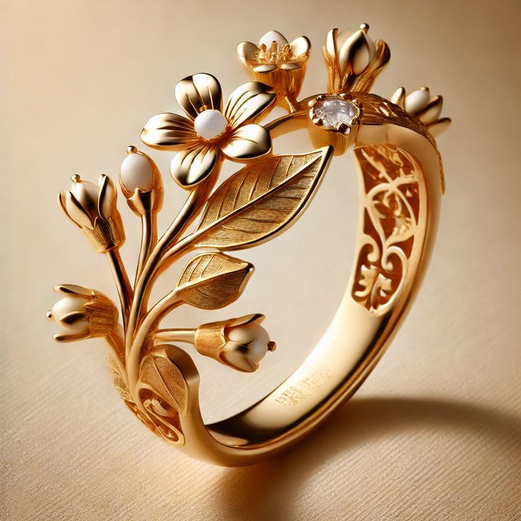 Wilde bloementuin ring