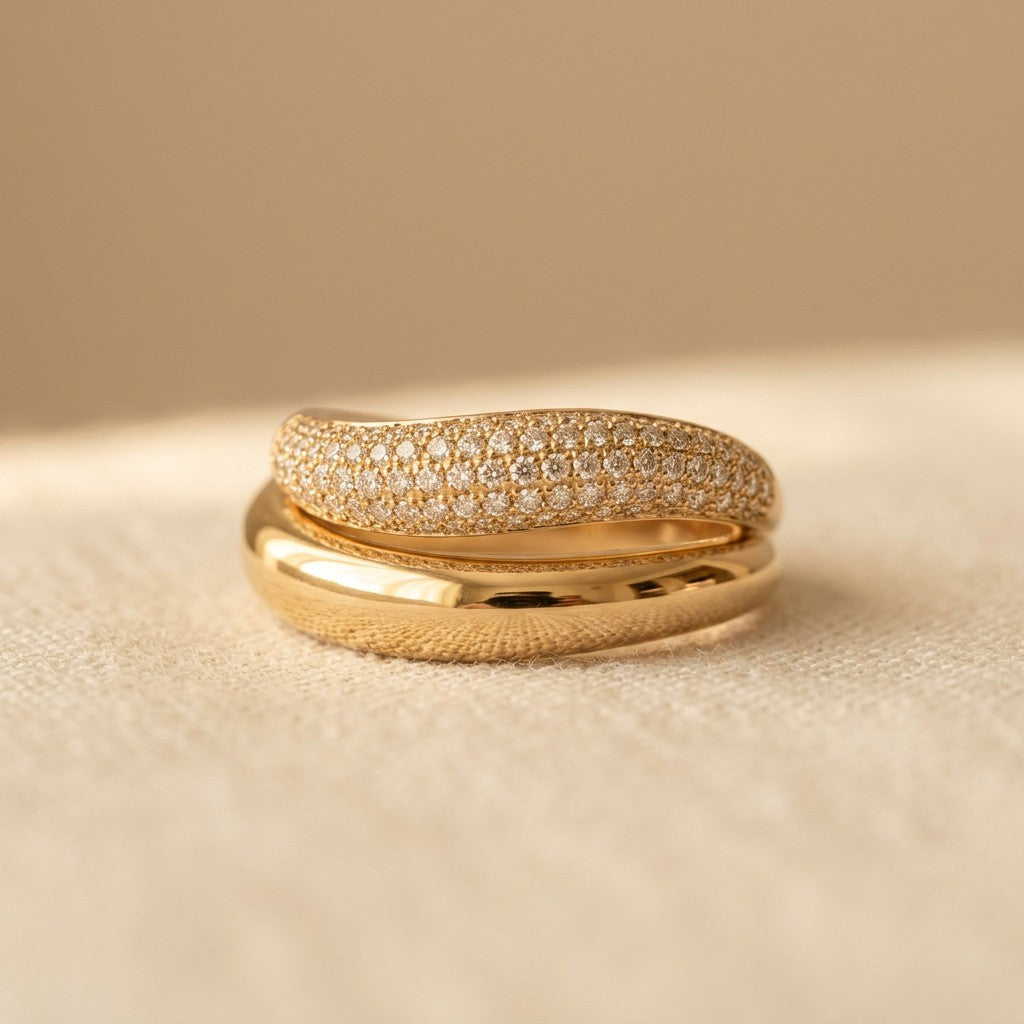 Peervormige zirkonia ringenset