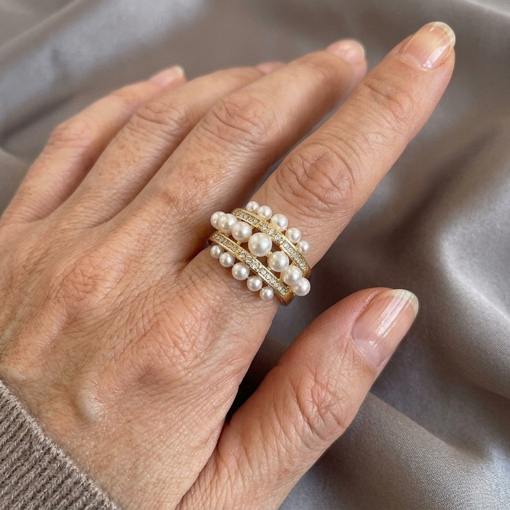 Bohemian Copper Cubic Zirconia Ring
