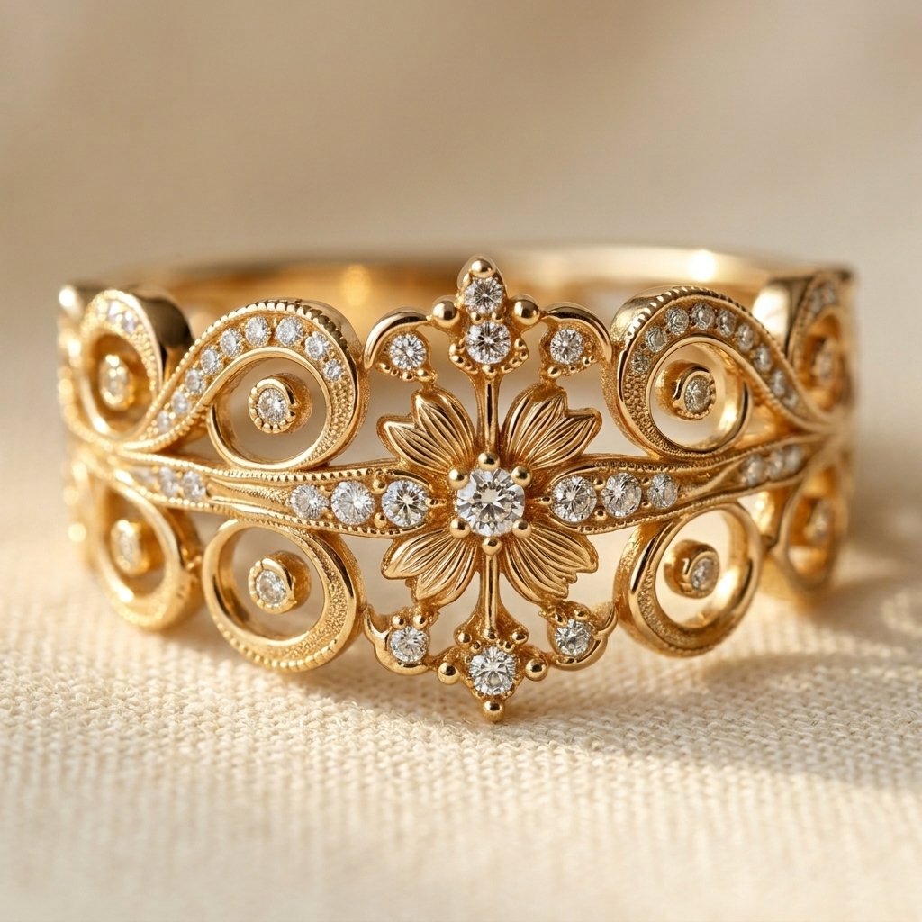 Glanzende koperen ring