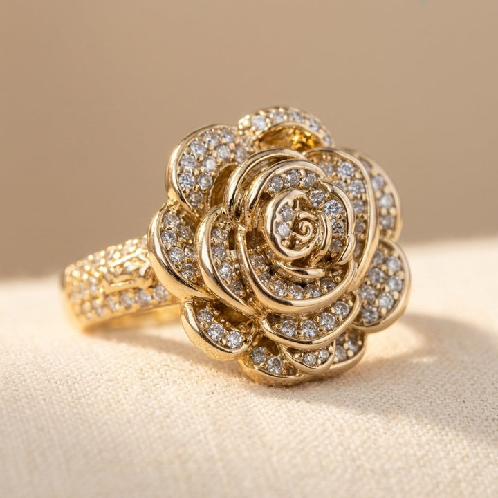 Micro Rose Flower Ring