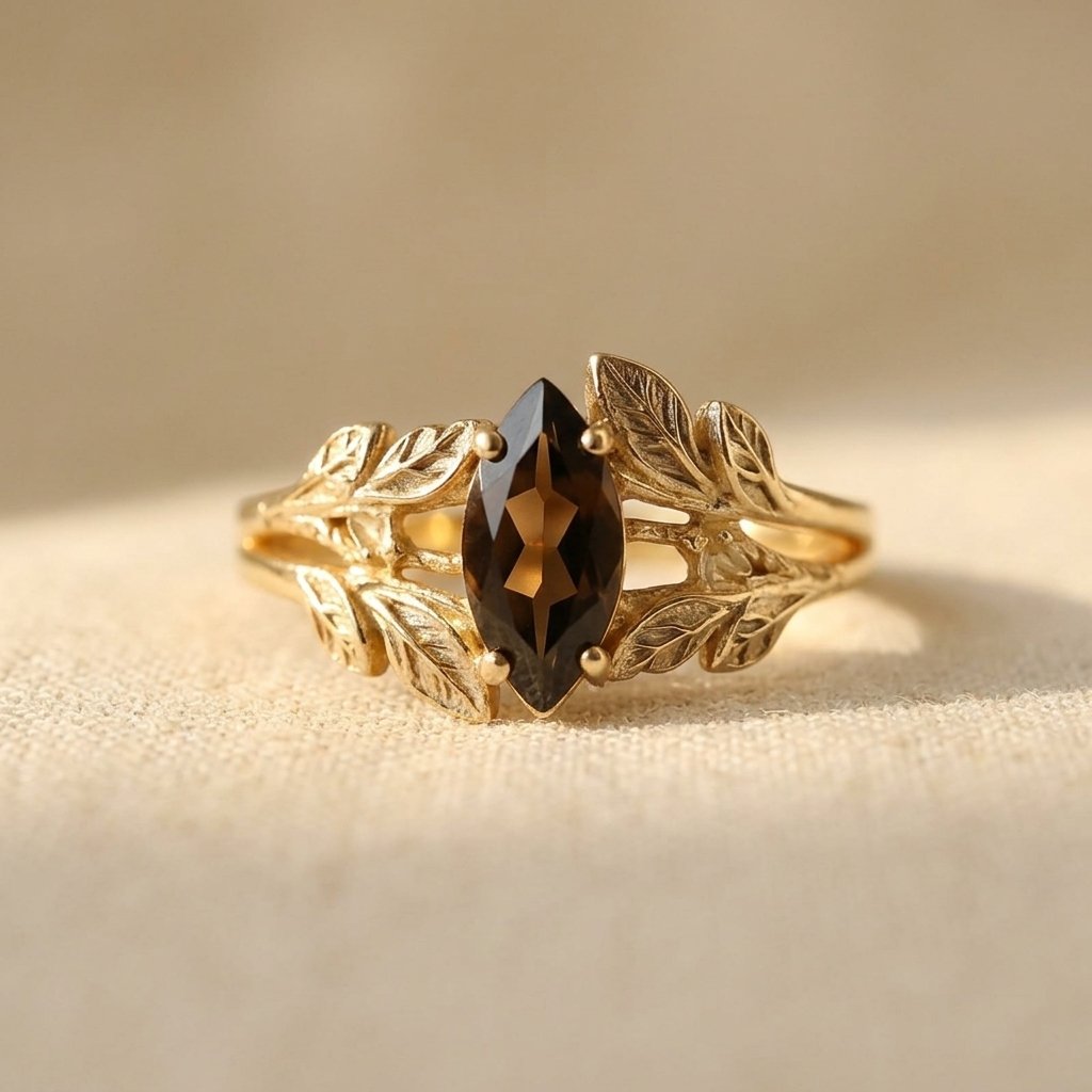 Boho chic donkerrode zirkonia ring