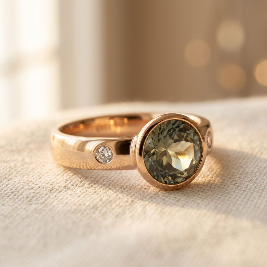 Elegante vintage verzilverde ring met aquamarijnblauwe zirkonia