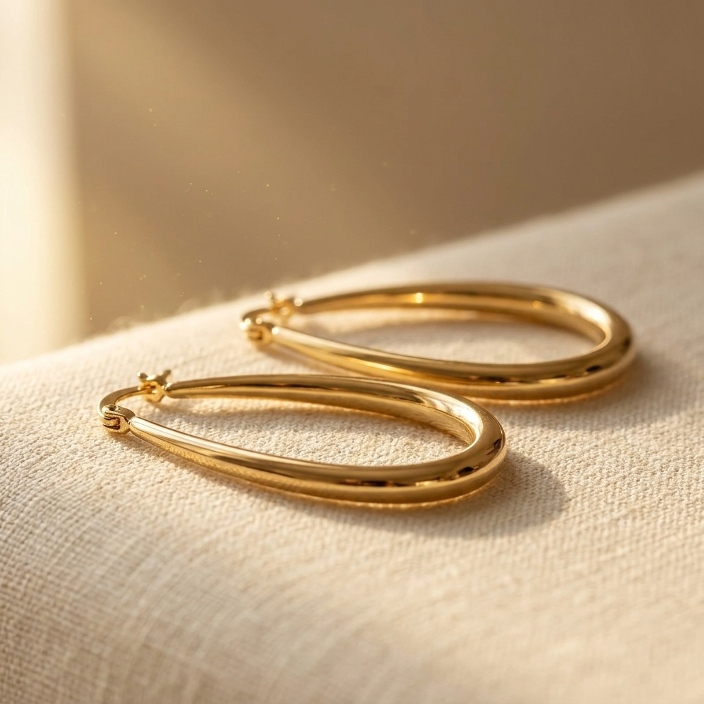 Exclusieve vintage goudkleurige oorbellen