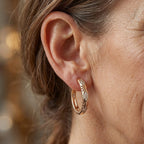 Vintage bohemien oorringen met micro-pavé zirkonia
