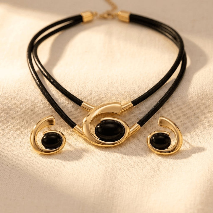 Bohemian Style Easy Geometric Necklace Bracelet Set Jewelry Set