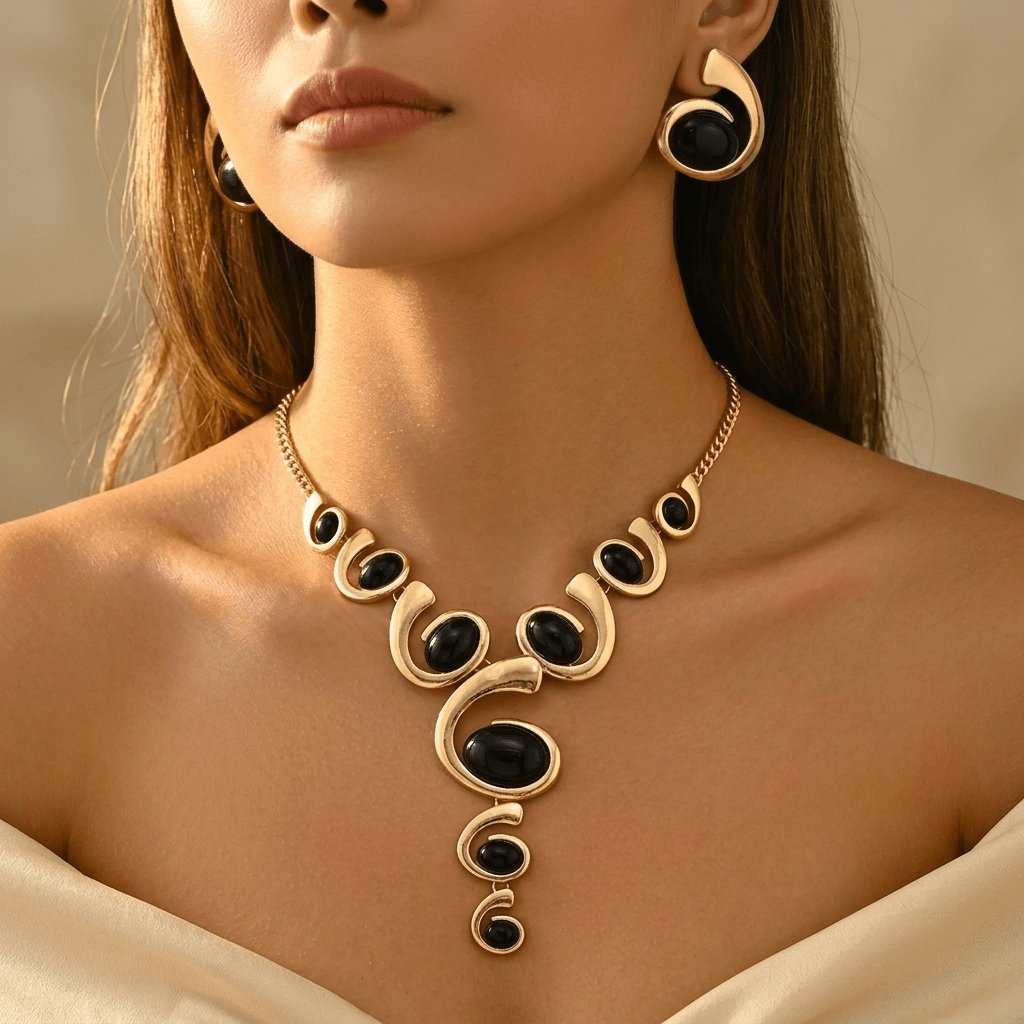 Gradient Shaped Y Necklace Set Jewelry Set