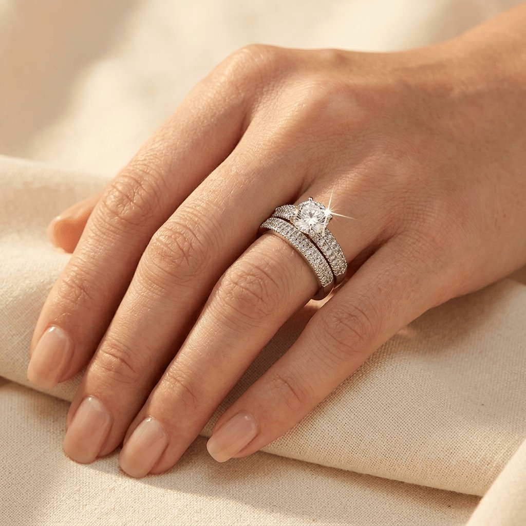 Luxury Gold Plated Zirconia Band Ring