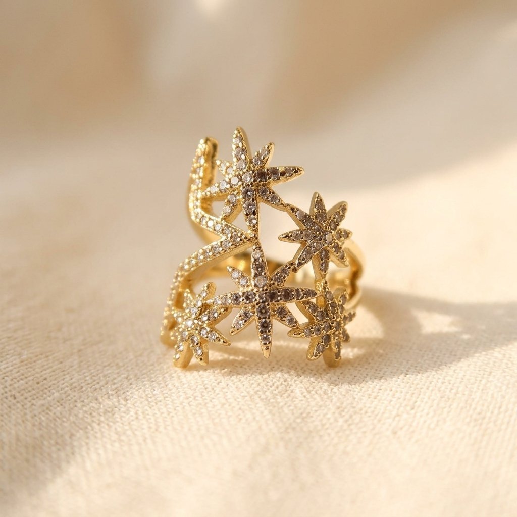 Elegante vintage geometrische vergulde ring