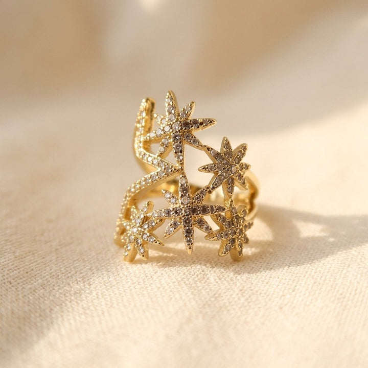 Elegant Vintage Geometric Gold Plated Ring
