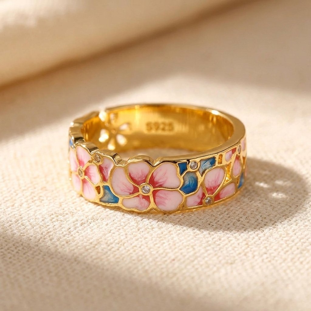 Elegante emaille verlovingsring