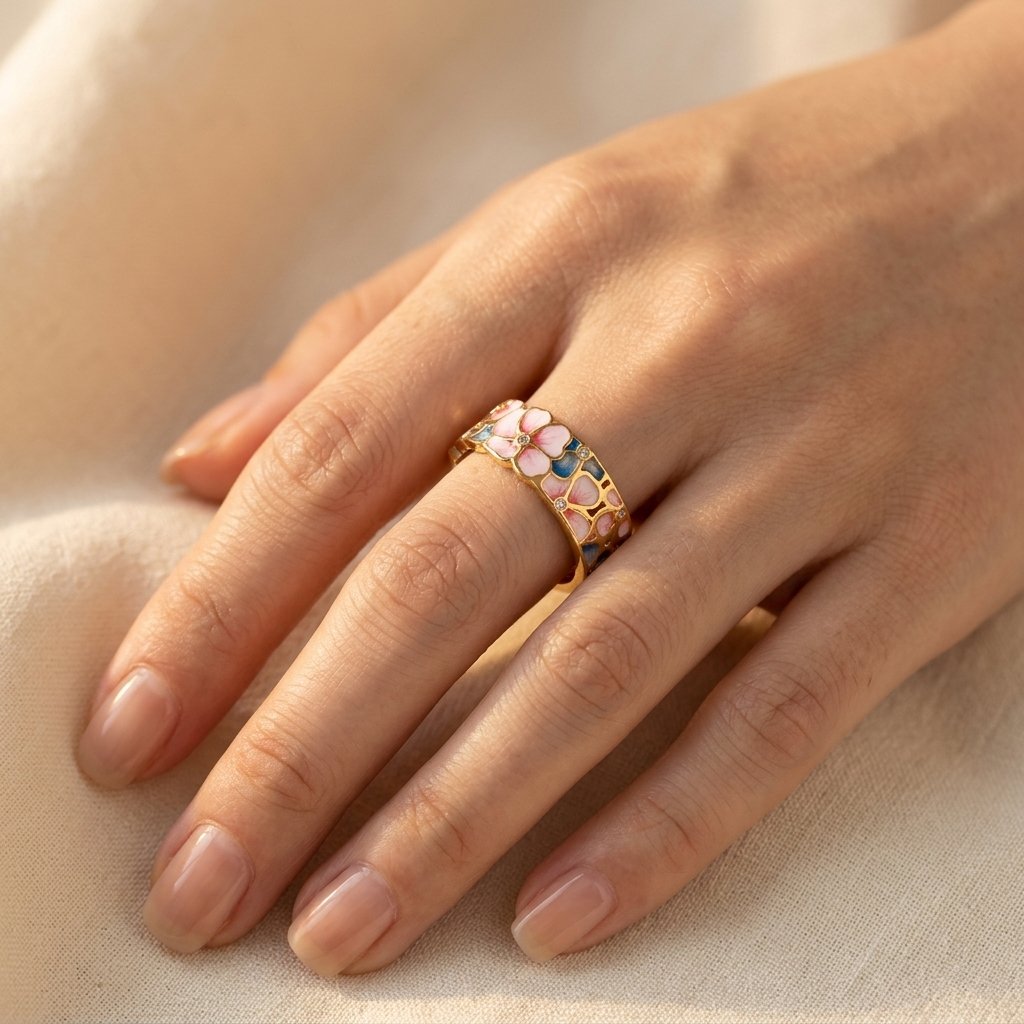 Elegante emaille verlovingsring