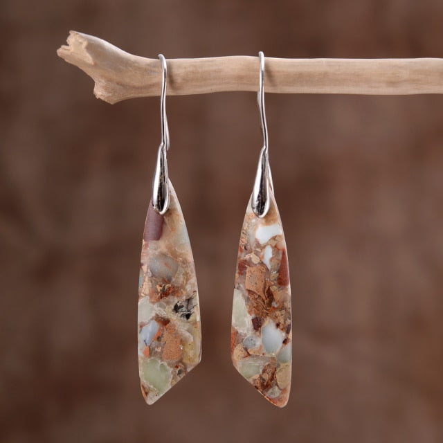 Heavenly Imperial Jasper Teardrop Earrings