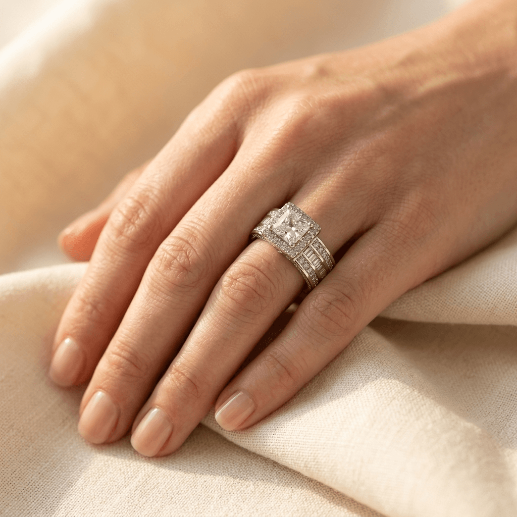 Elegante verlovingsring met zirkonia