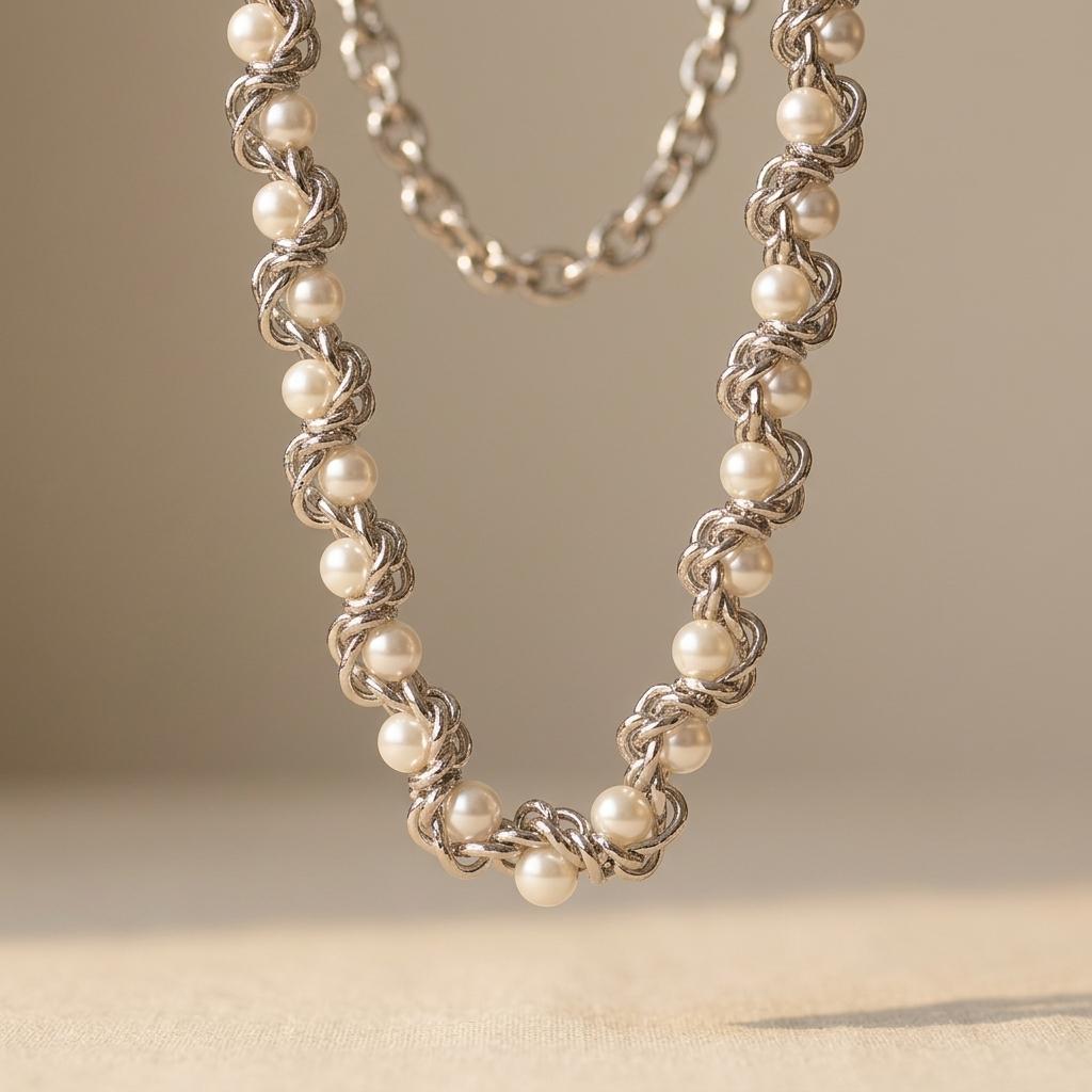 Elegante parel schakelketting