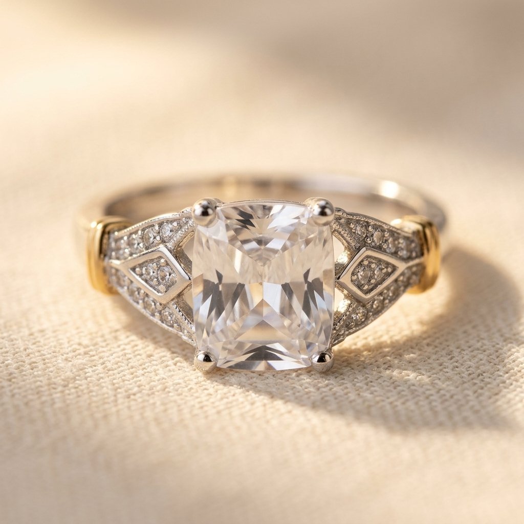 Luxury Vintage Art Deco Engagement Ring