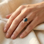 Vintage roségoudkleurige ovale filigrein ring