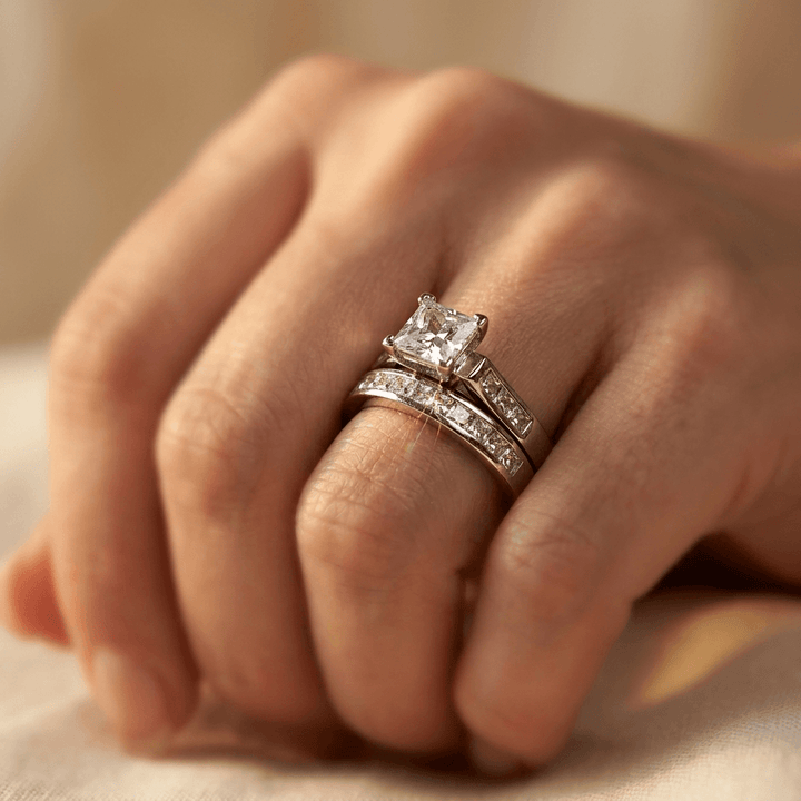 White Cubic Zirconia Silver Statement Ring