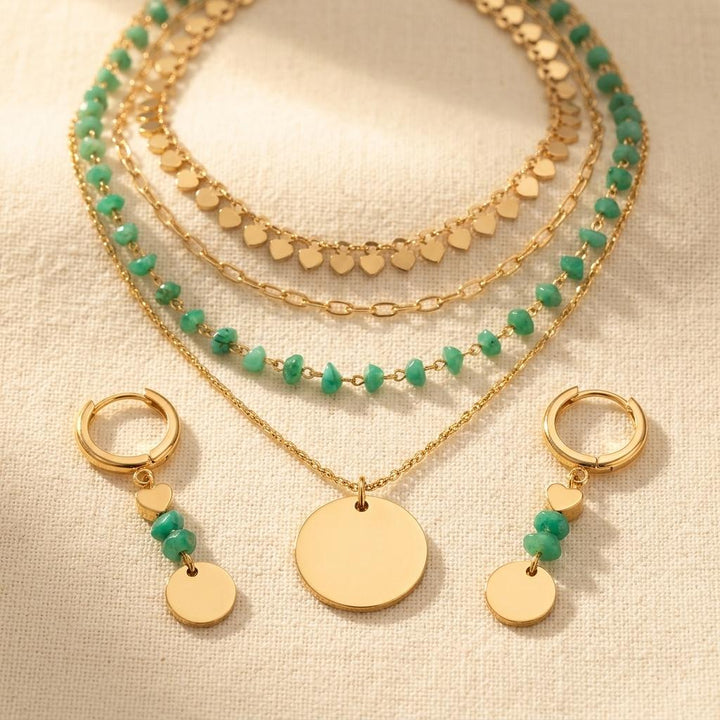 Bohemian Vintage Beaded Necklace Jewelry Set