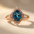 Vintage roségoudkleurige ovale filigrein ring