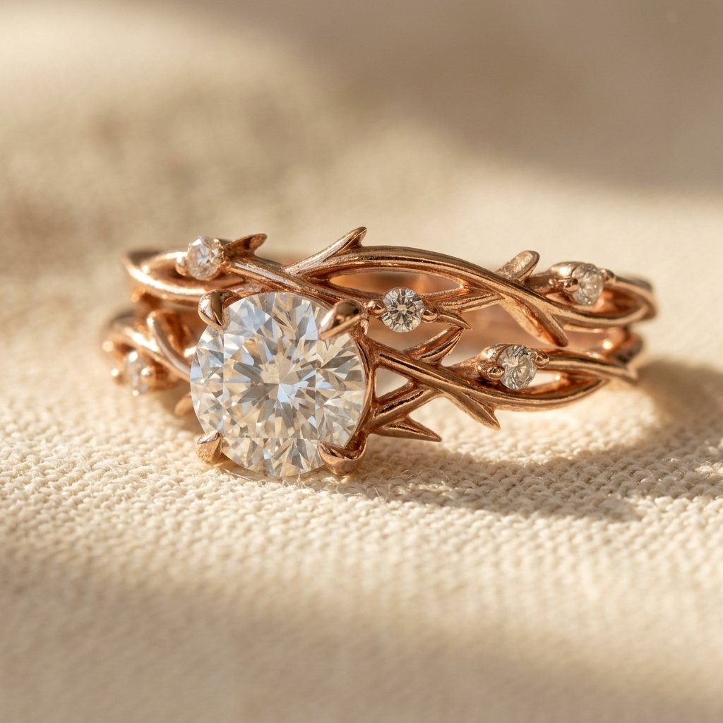 Vintage witgoudkleurige ovale filigrein ringenset