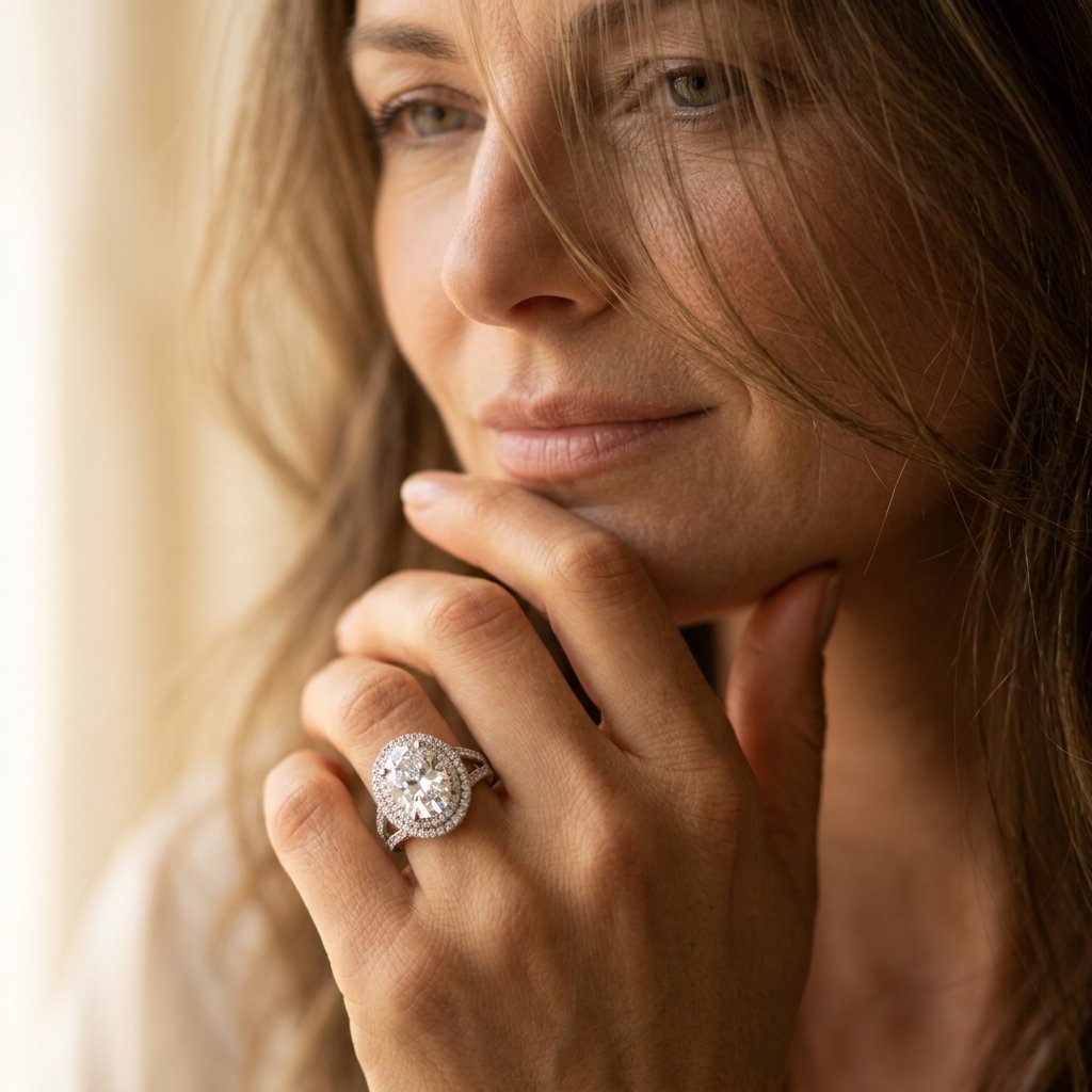 Vintage Aquamarine Oval Ring