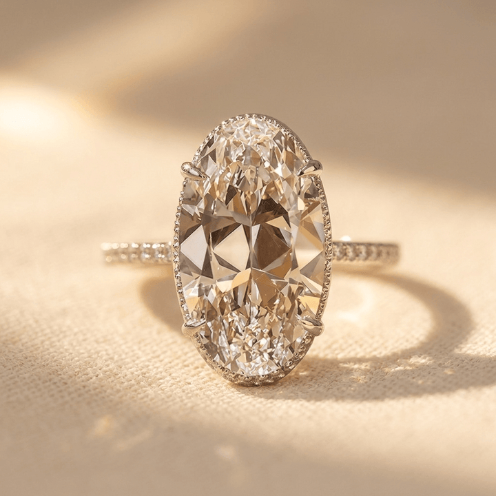 Classic Solitaire Four Prong Cubic Zirconia Ring