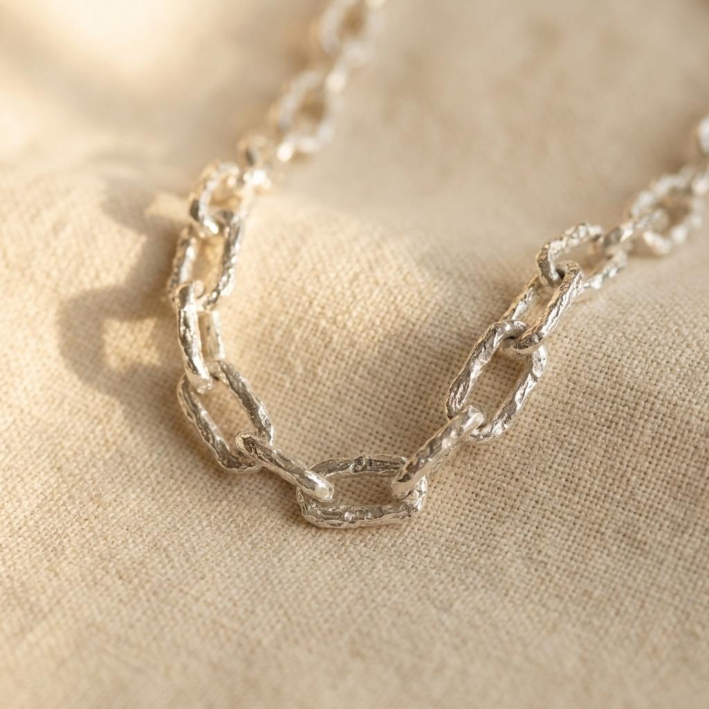Boho chunky ijzeren schakelketting