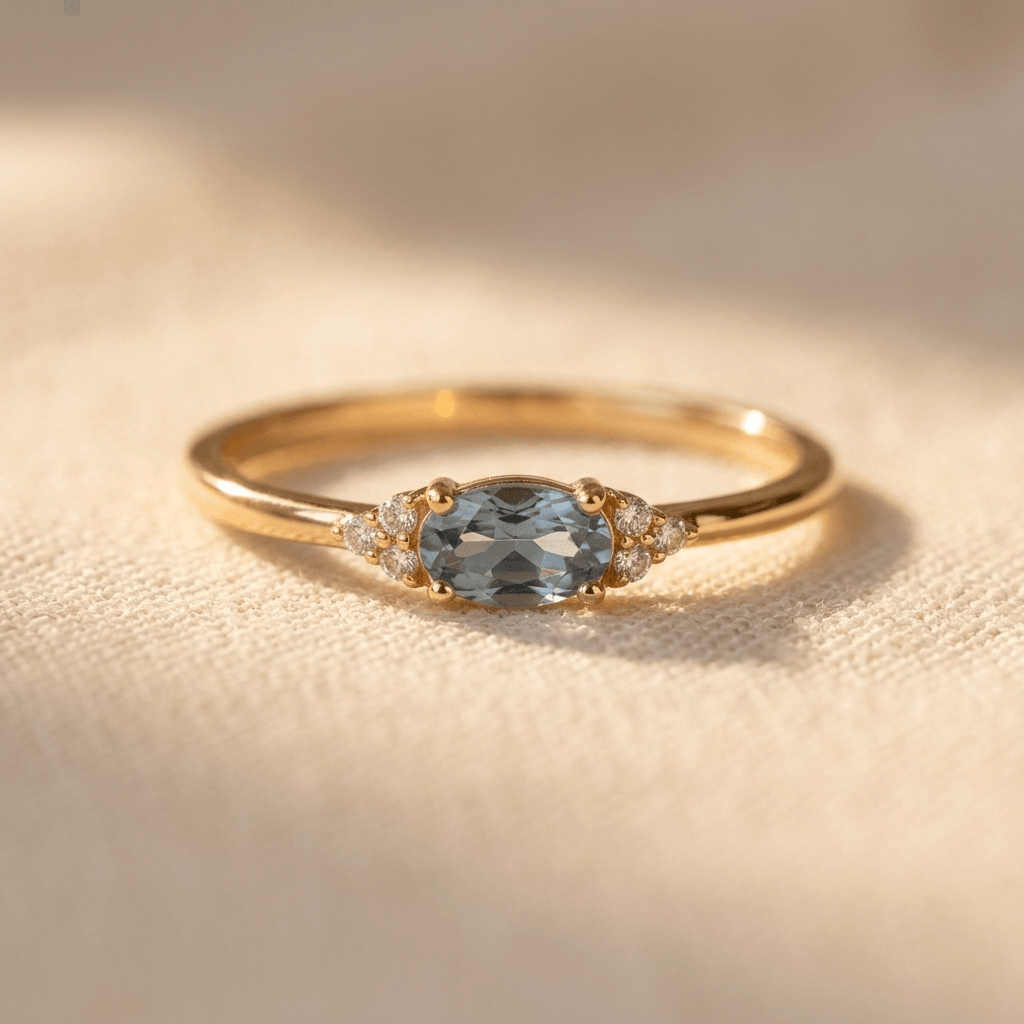 Elegante zilverkleurige ring met zirkonia