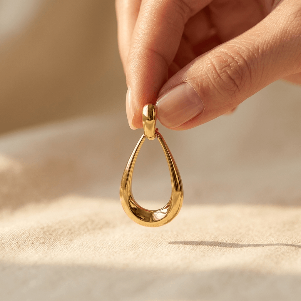 Elegante goudkleurige druppelvormige oorhangers