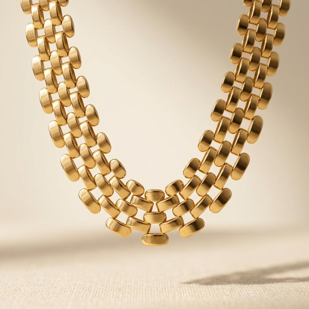 Zeshoekige opengewerkte schakelketting