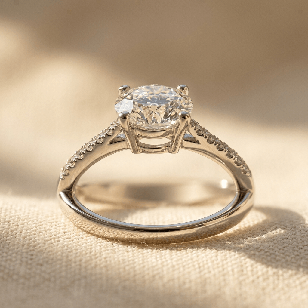 Elegant White Cubic Zirconia Gold Plated Ring