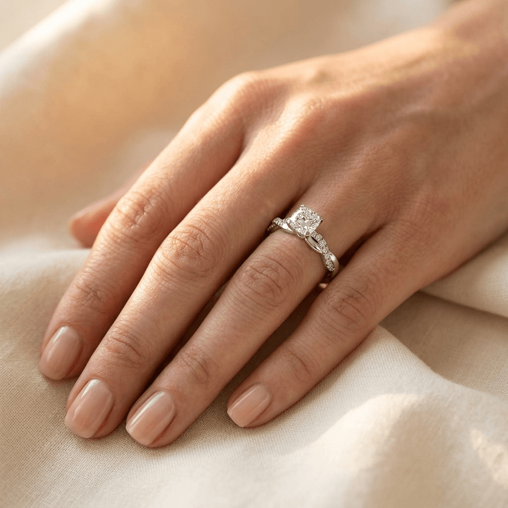 Romantic Exquisite Gold Wedding Engagement Ring