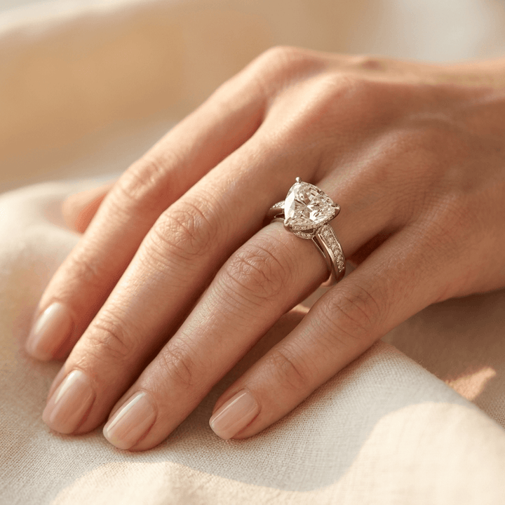 Elegant Copper Zirconia Wedding Engagement Ring
